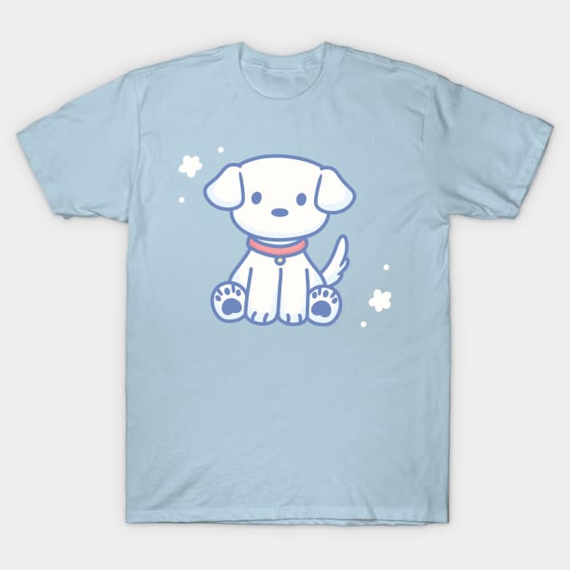 Cute white dog T-Shirt by KammyBale